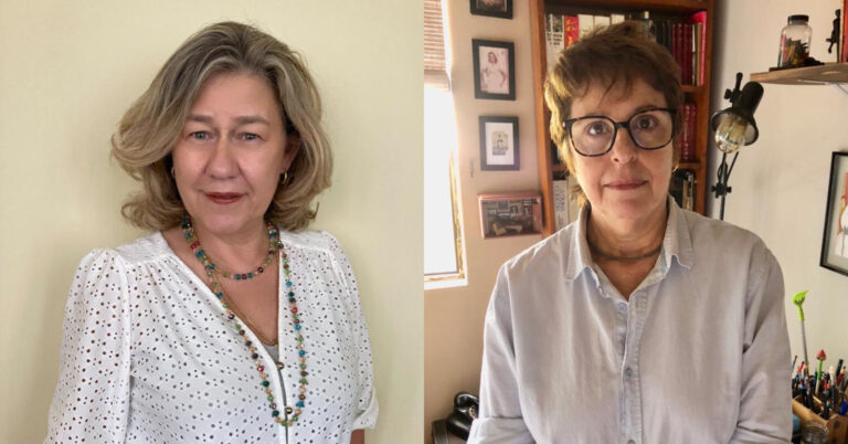 A ilustradora Silvana de Menezes e a escritora Thais Guimarães (Fotos: Arquivo Pessoal)