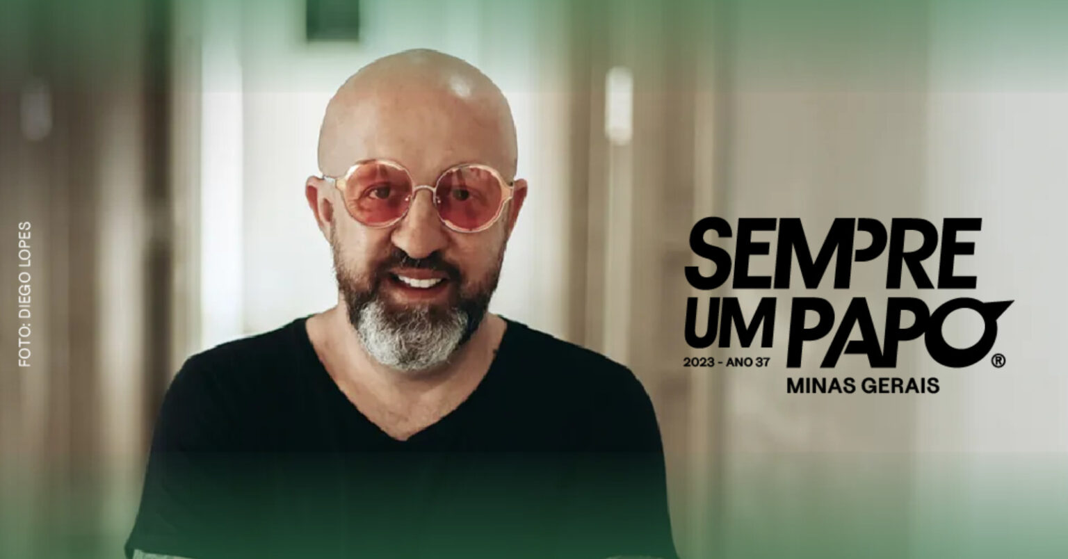 Fabrício Carpinejar no Sempre Um Papo (Foto de Diego Lopes)